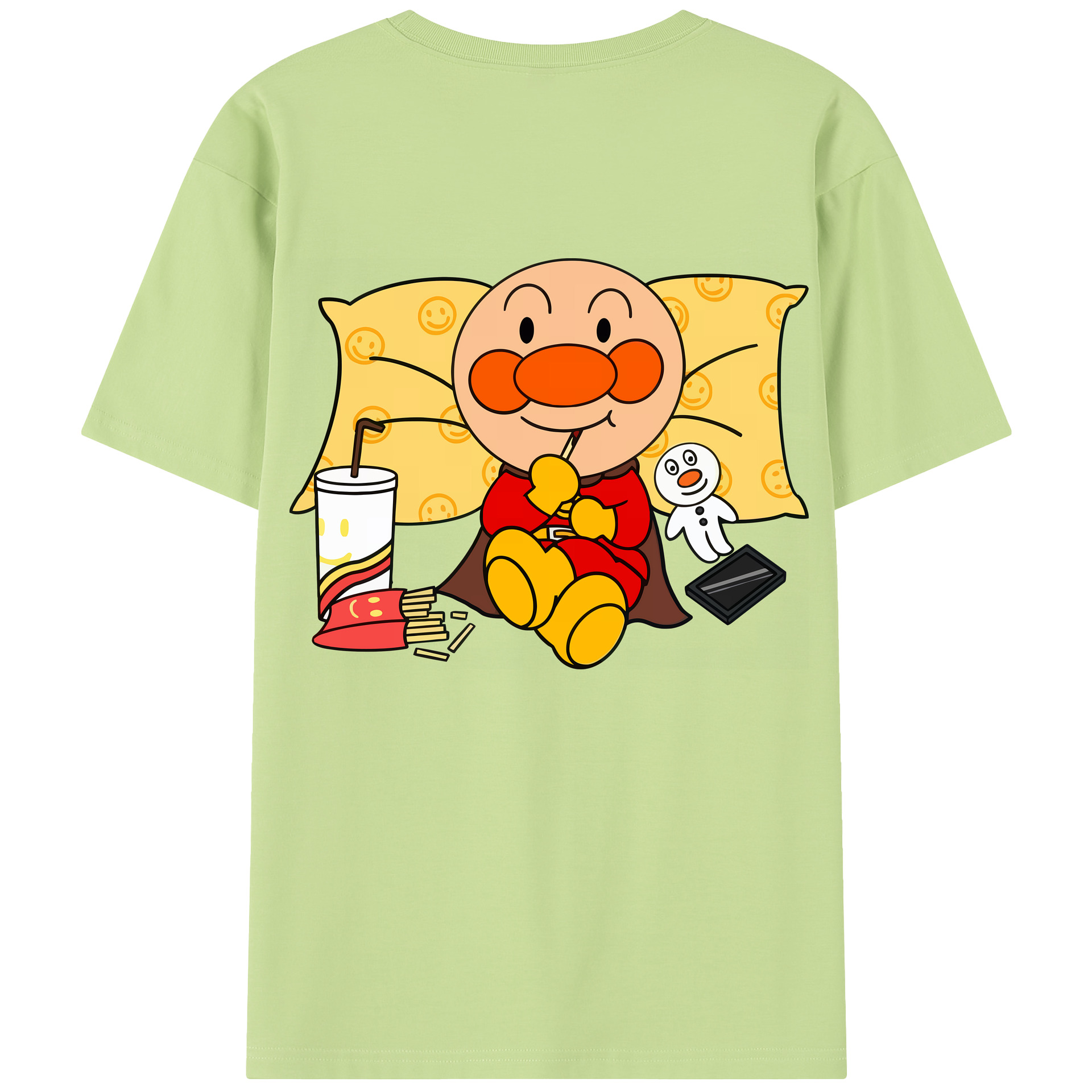 （画像用） アンパンマン Anpanman 綿100％半袖Tシャツ（背面プリント）